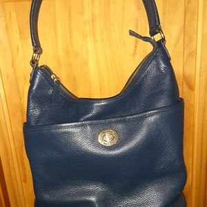 NWOT Tommy Hilfiger Navy Leather Handbag
